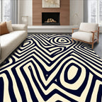 Abstract Maze Pattern Rug
