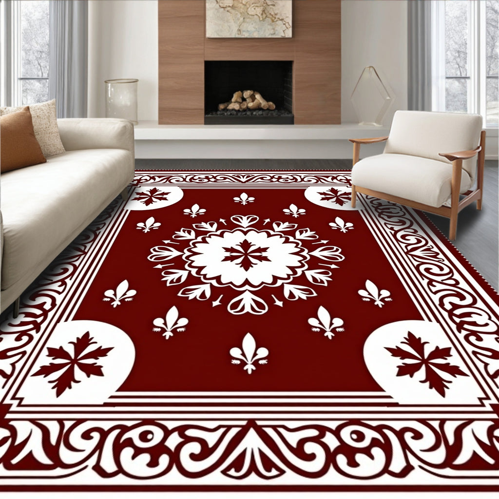 Regal Floral Bordered medallion Rug
