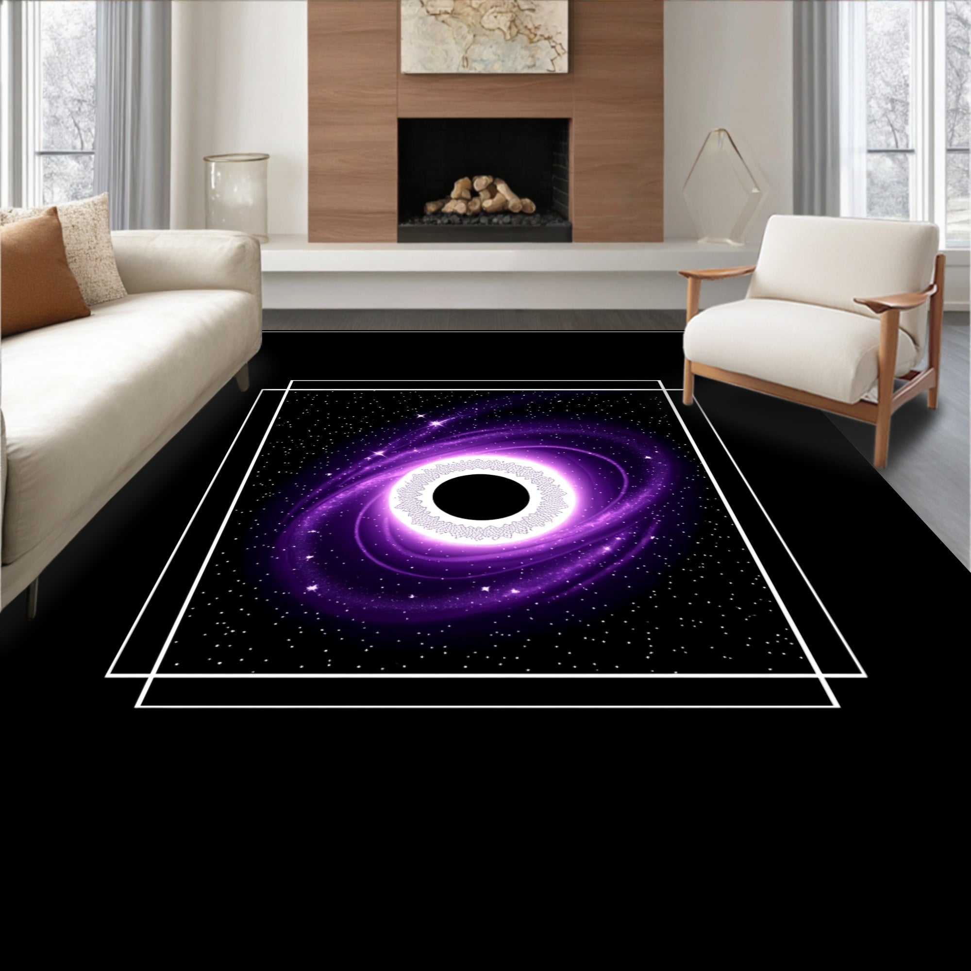 Galactic Cosmic Ring Pattern Rug