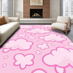 Pink Sky Cloud Pattern Rug