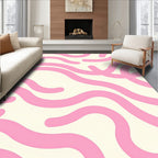 Soft Pink Organic Swirl Rug