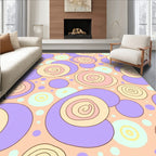 Whimsical Swirls And Circles Pattern Rug
