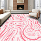 Pink Swirl Marble Pattern Rug