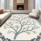Nature Floral Scroll Work Rug