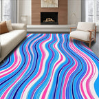 Vibrant Wavy Stripe Pattern Rug