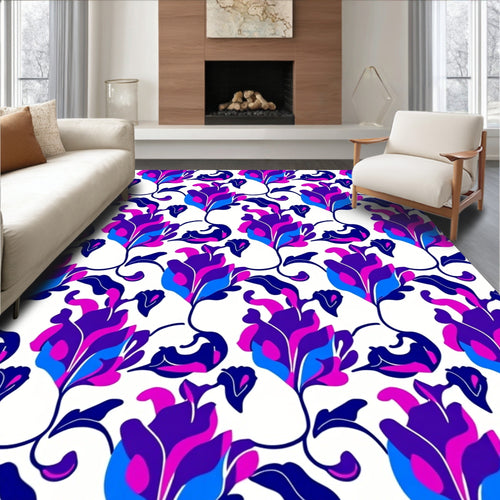 Abstract Floral Vine Pattern Rug