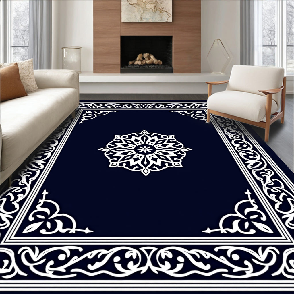Ornate Mandala Frame Design Rug