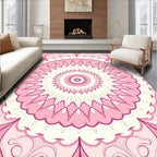 Delicate Pink Mandala Pattern Rug