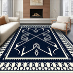 Classic Geometric Design with Border Rug