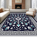 Classic Floral Repeating Pattern Rug