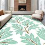 Mint Leaf Branch Pattern Rug