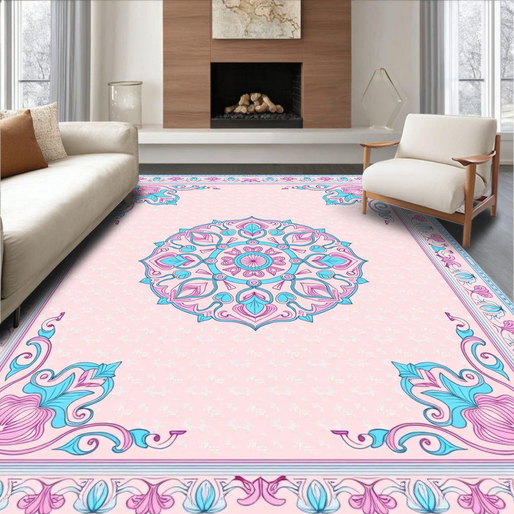 Mandala floral pastel intricate Rug