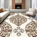 Ornate Scrollwork Floral Pattern Rug