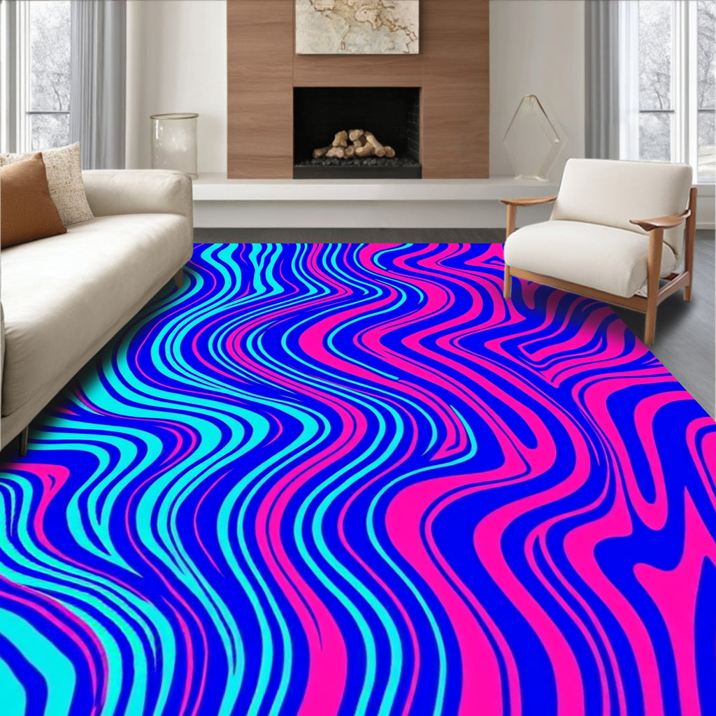 Vivid Swirl Pattern Rug