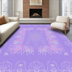 Pastel Floral Border Design Rug