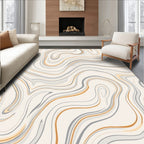 Elegant Wavy Swirl Lines Design Rug