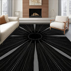 Radiant Rays Geometric Pattern Rug