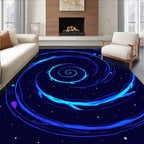 Deep Space Swirl Abstract Pattern Rug