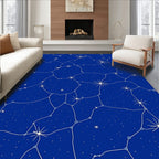Midnight Blue Constellation Starry Rug