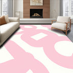 Delicate Pink Swirl Pattern Rug