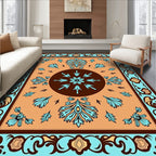 Floral Medallion Accent Rug