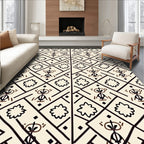 Tribal Folk Art Geometric Pattern Design Rug