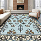 Classic Floral And Geometric Pattern Rug