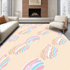 Pastel Striped Abstract Print Rug