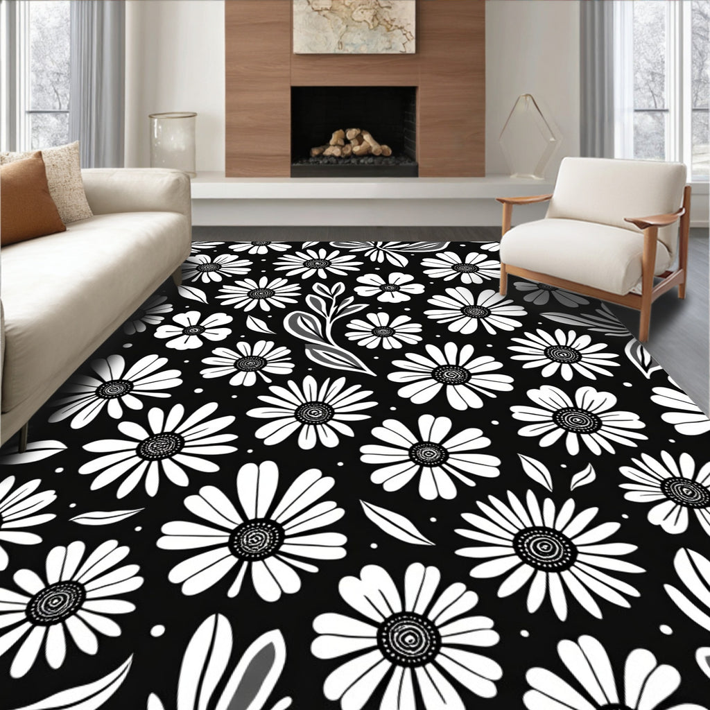 Bold Daisy Petal Pattern Rug