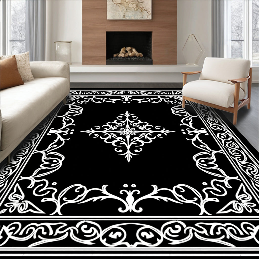 Classic White Acanthus Scroll Rug