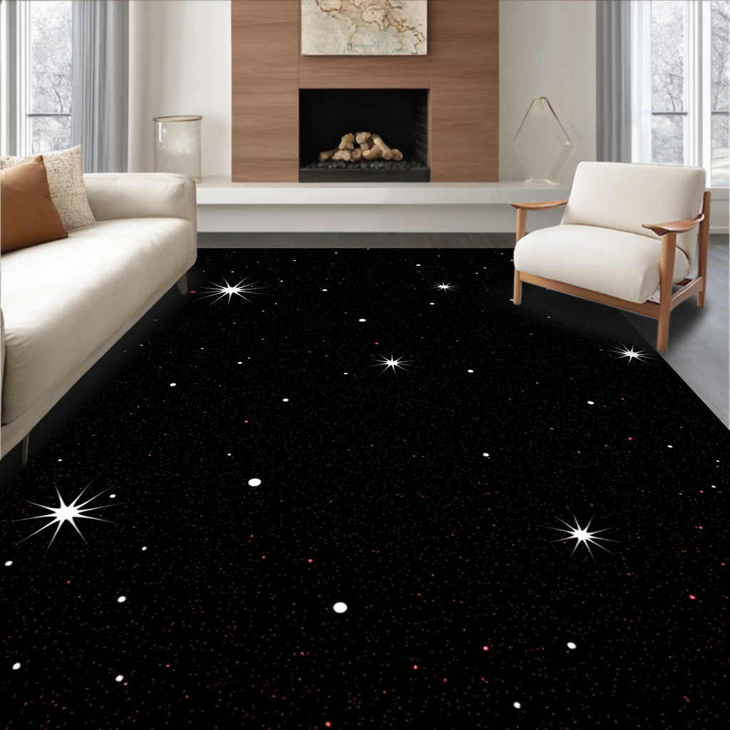 Celestial 2D Starscape Pattern Rug