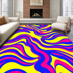 Vibrant Wavy Swirls Pattern Rug
