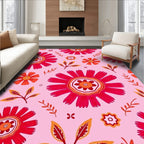 Vibrant Fiesta Floral Pattern Rug