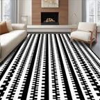 Bold Vertical Stripe Geometric Pattern Rug