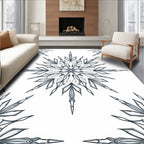 Vintage Gray Floral Mandala Rug
