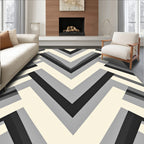 Geometric Chevron Stripe Pattern Rug