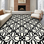 Monochromatic Lattice Pattern Design Rug