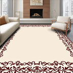 Elegant Floral Border Design Rug