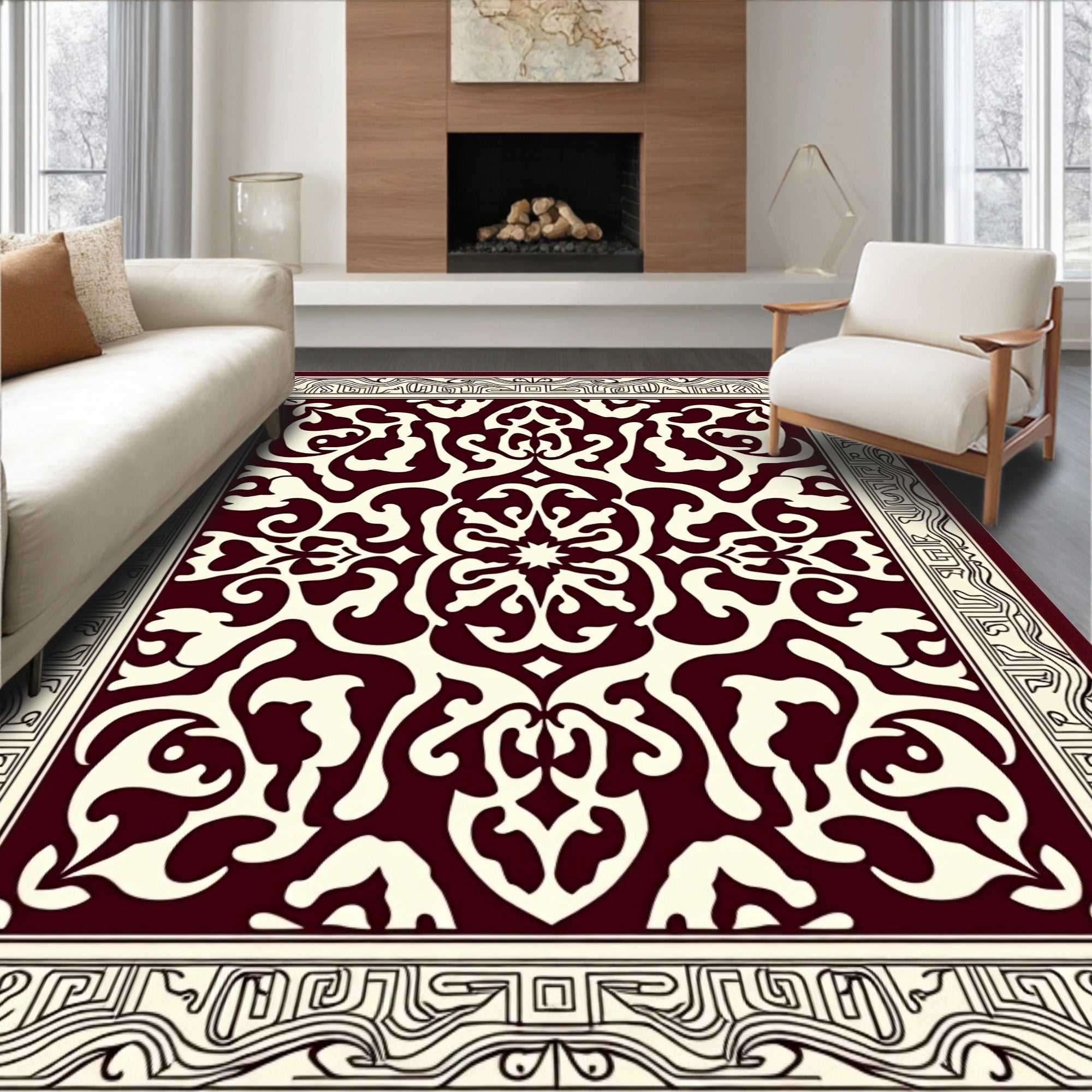 Ornate Jacobean Motif Classic Rug