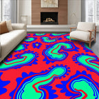 Bright Crimson Paisley Pattern Rug