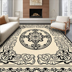 Art Nouveau Floral Scrollwork Pattern Rug