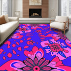 Bold Floral Whimsical Pattern Rug