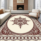 Ornate Floral Medallion Design Rug