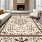 Elaborate Baroque Floral Scrollwork Rug