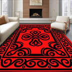 Bold Tribal Floral Pattern Rug