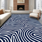 Abstract Swirling Lines Pattern Rug