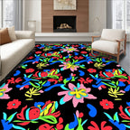 Abstract Floral Bloom Pattern Rug