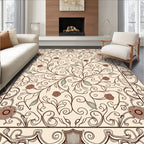 Vine and Rose Scrollwork Pattern Rug