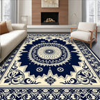 Intricate Floral Medallion Pattern Rug