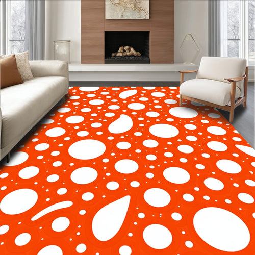 Abstract Organic Circle Pattern 2x Rug